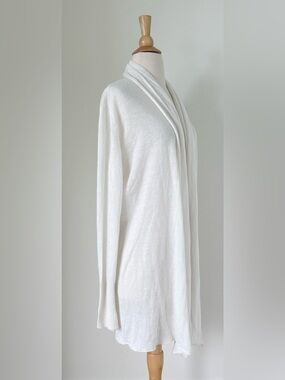 Polo Ralph Lauren Linen Viscose Cardigan Shawl Collar Women Duster Sweater Sz S